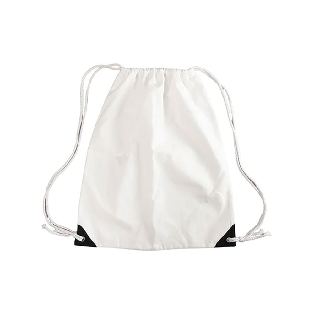 BESTSUB Раница, тип мешка, с връзки, 41 х 49 cm, бяла