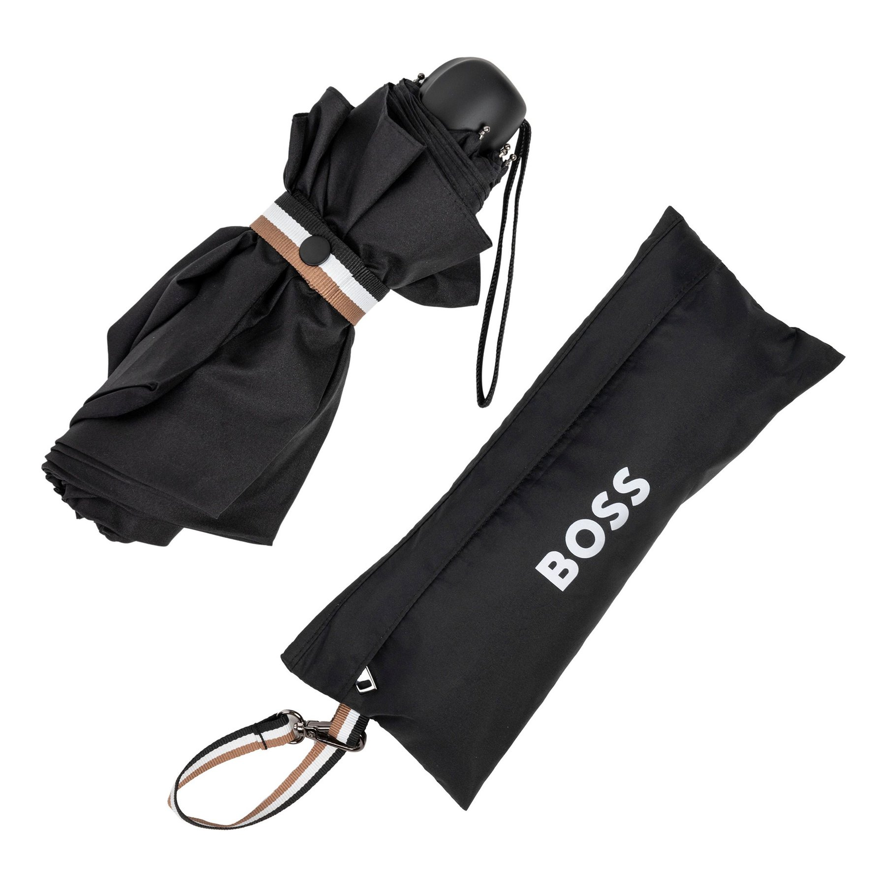 Hugo Boss Umbrella Iconic Mini, black