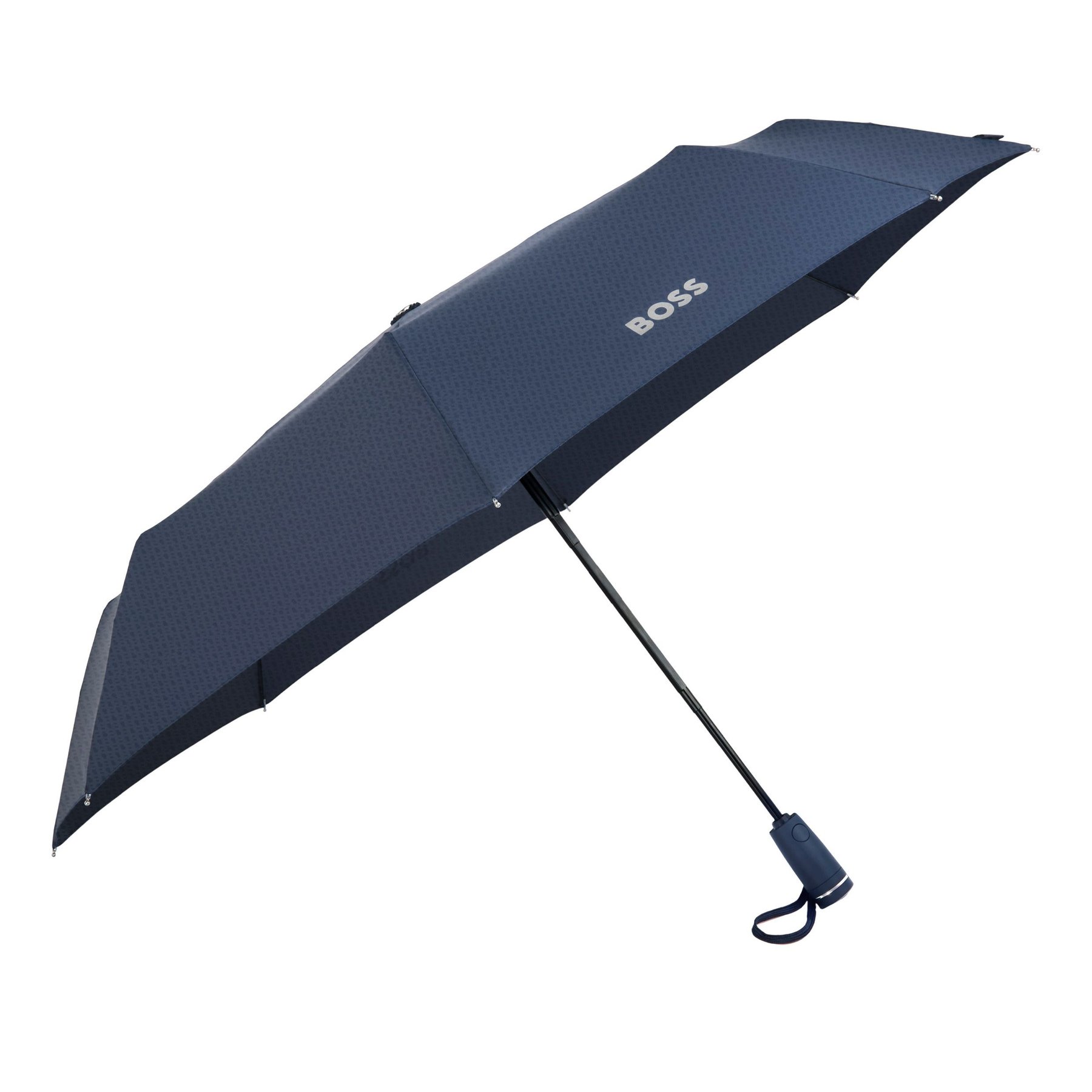 Hugo Boss Umbrella Pocket Double B, foldable, dark blue