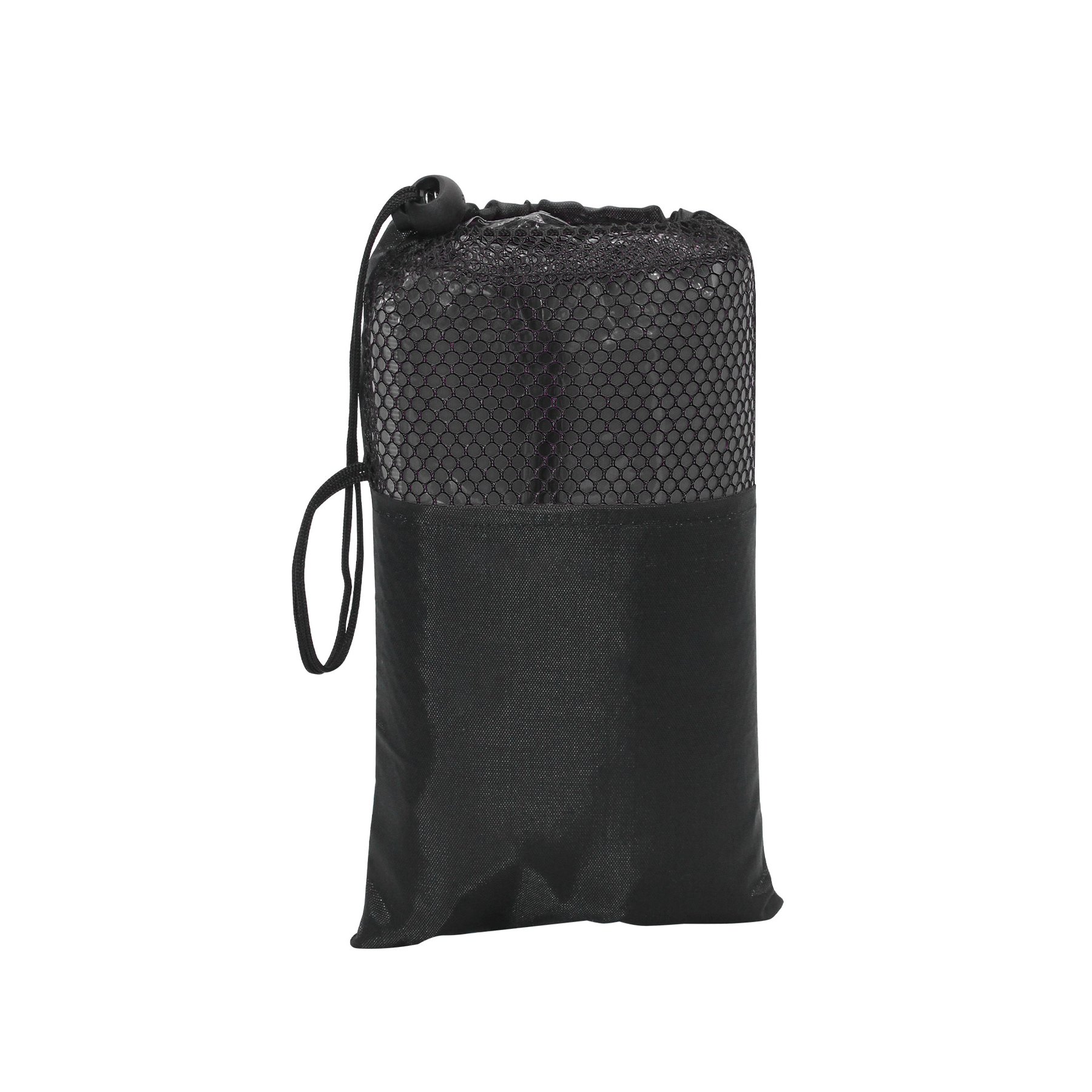 Raincoat Rainman, with hood, in bag with pocket, 140 x 203 cm, black