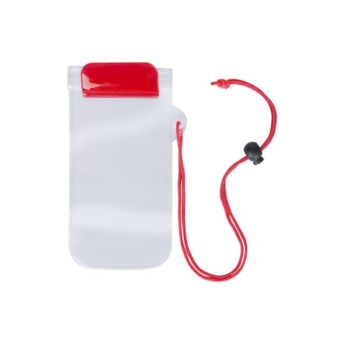 Phone case Wapro, 95 x 230 mm, transparent, red