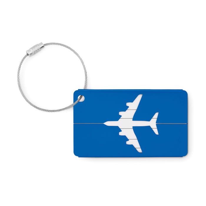 More Than Gifts Luggage tag Fly Tag, aluminium, blue
