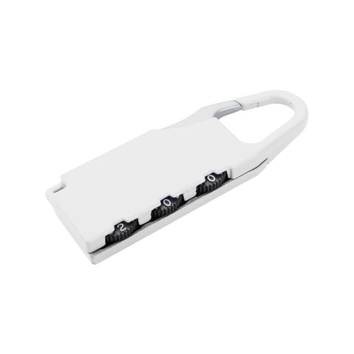 Cool Luggage padlock Baiyun, 3-digit code, metal, white