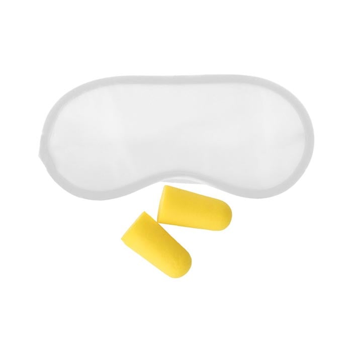 Cool Travel Set Napster, sleep mask and earplugs, white