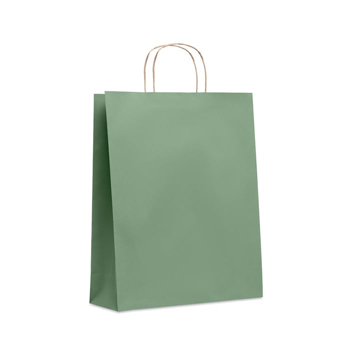 More Than Gifts Paper Bag Paper Tone, size L, 32 x 12 x 40 cm, green