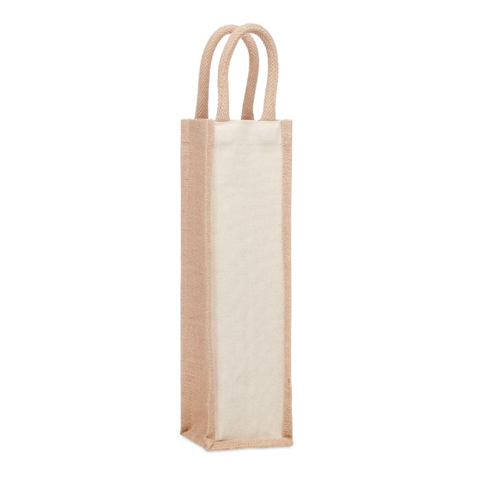 Wine bag Campo di Vino, 11 x 10 x 35 cm, beige