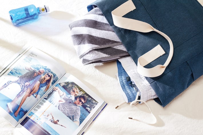 XD Beach bag Vinga Sortino, 35 x 15 x 45 cm, blue