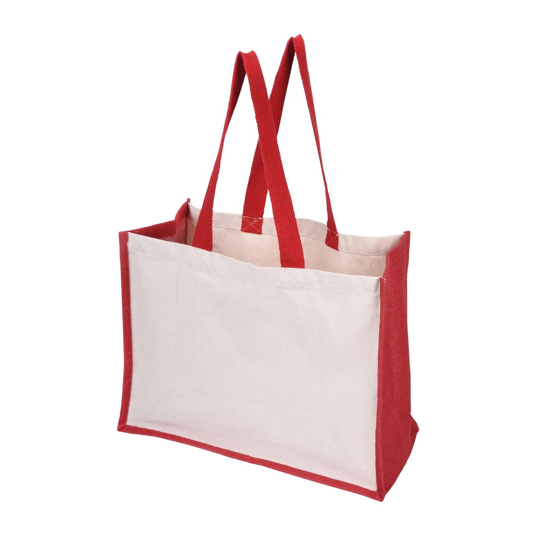 TOPS Bag Future, cotton & jute, 42 x 19 x 33 cm, red