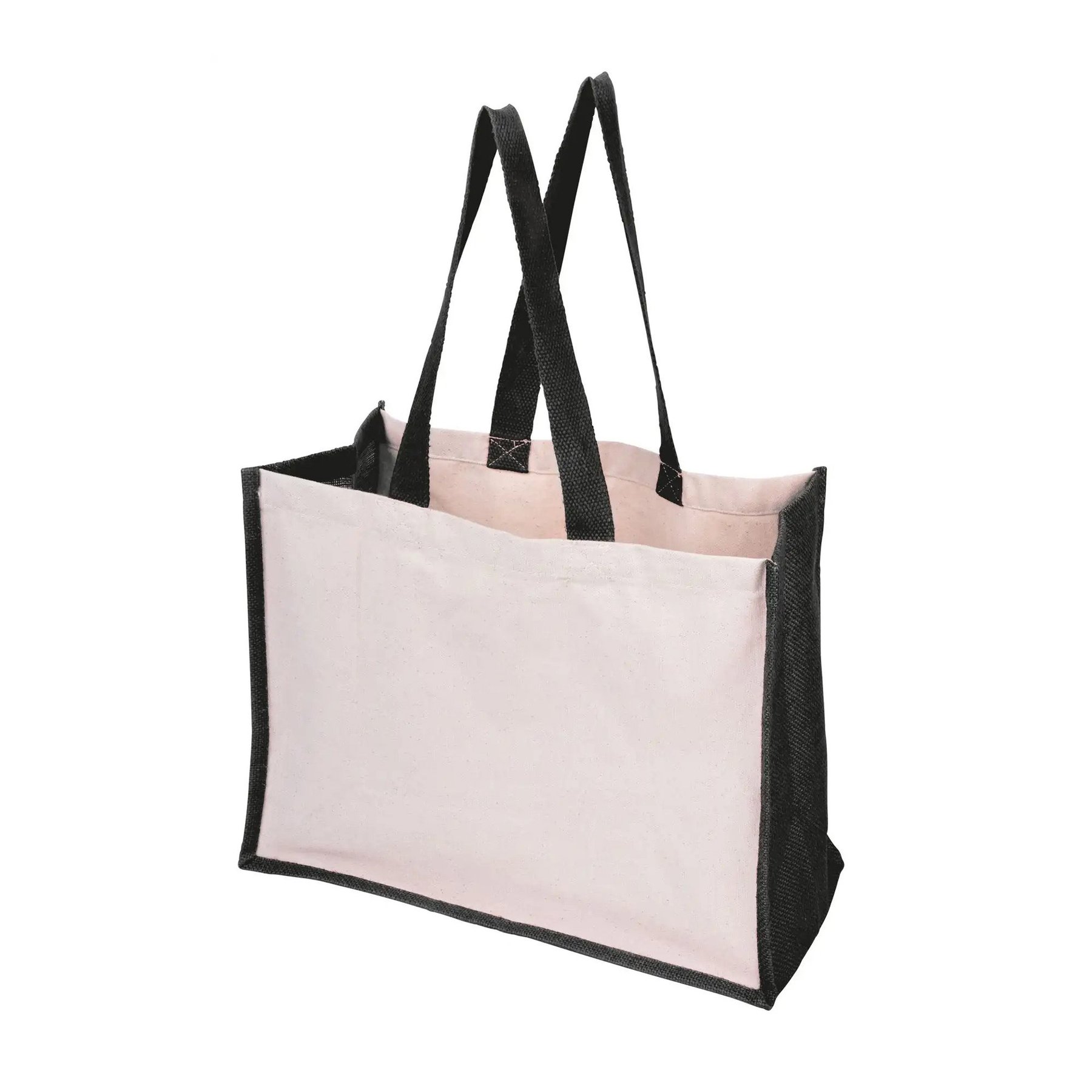 TOPS Tote Future, cotton and jute, 42 x 19 x 33 cm, black