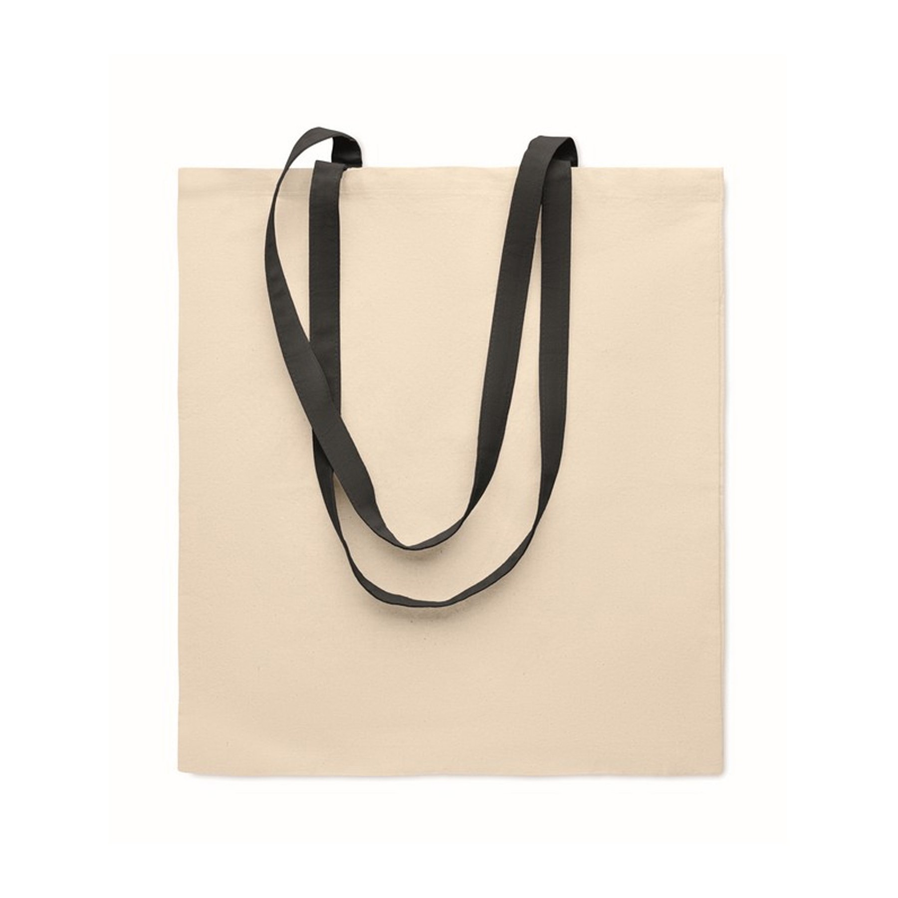 More Than Gifts Bag Zevra, cotton, 140 g/m2, natural, black handles