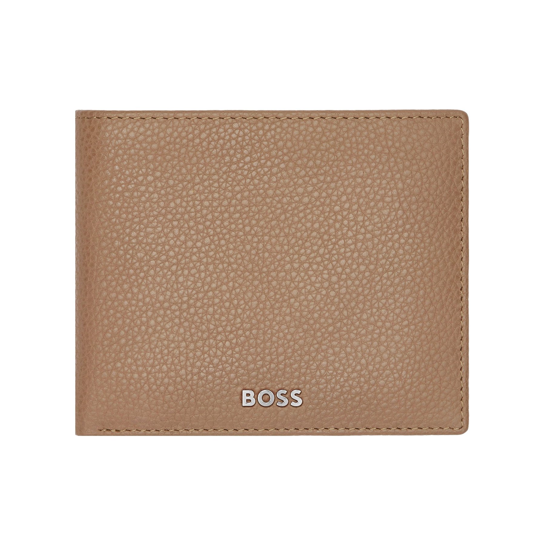 Hugo Boss wallet classic grained, with flap, caramel