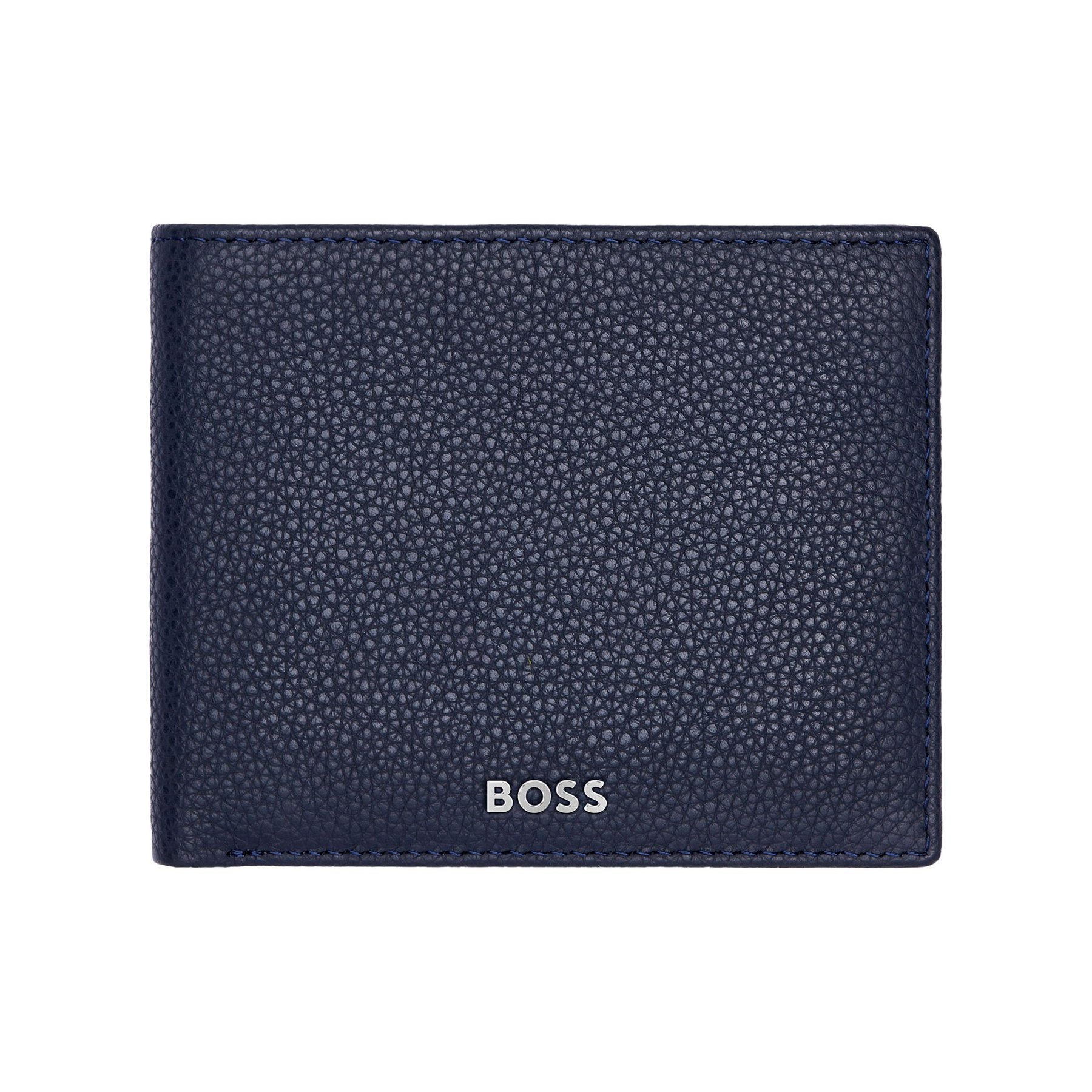 Hugo Boss Wallet Classic Grained, with flap, dark blue