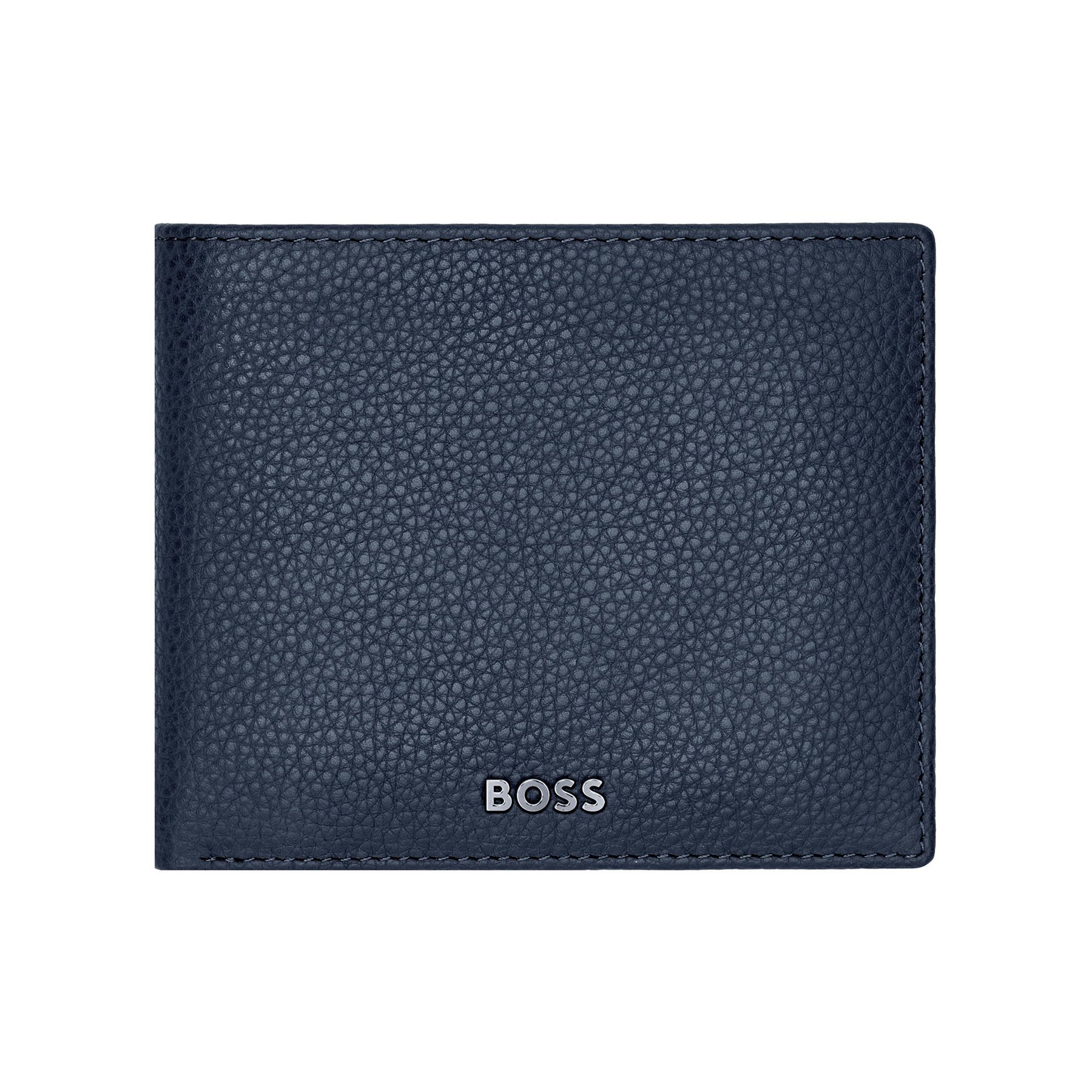 Hugo Boss Wallet Classic Grained, with flap and coin pocket, dark blue