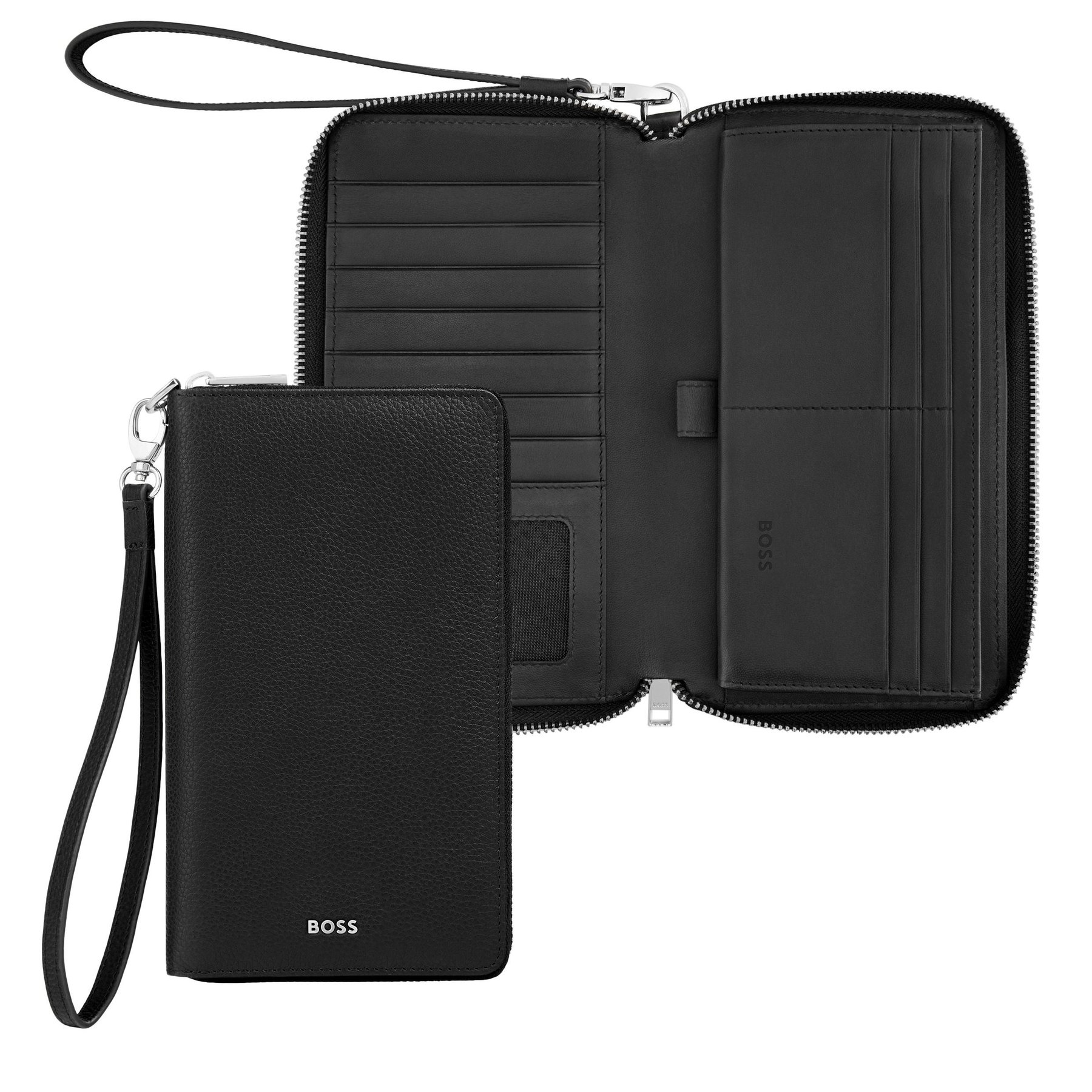 Hugo Boss Travel wallet Classic Grained, black