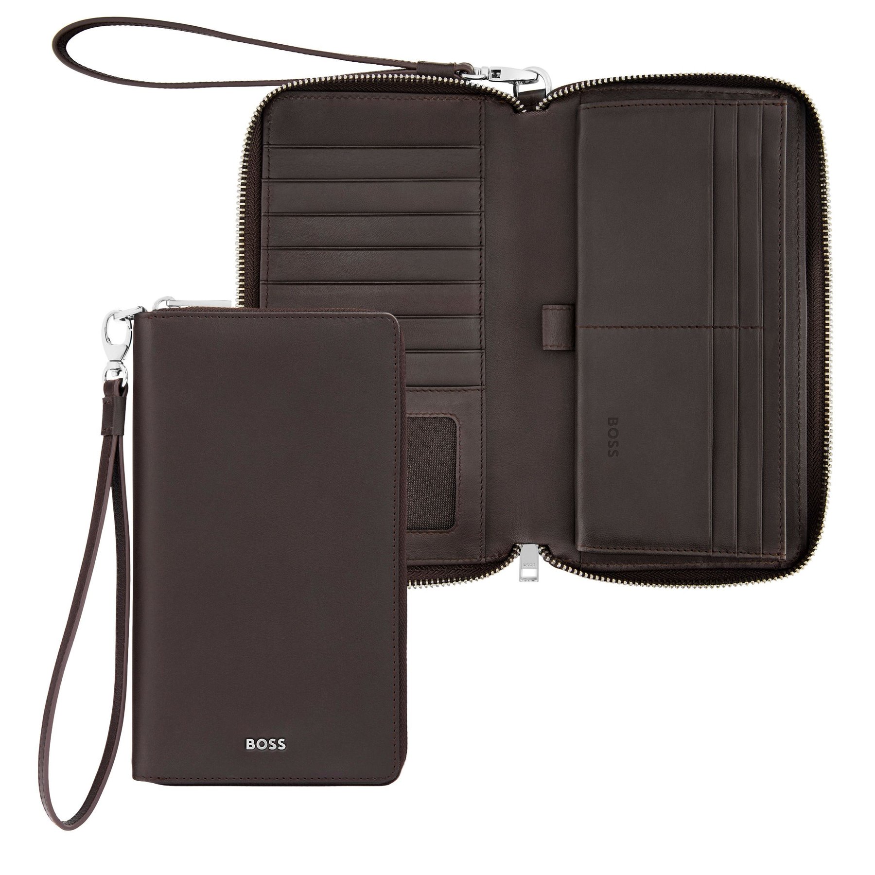 Hugo Boss Travel wallet Classic Smooth, brown