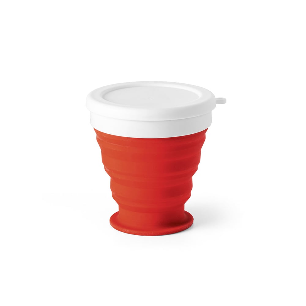 Travel cup Astrada, foldable, 250 ml, red