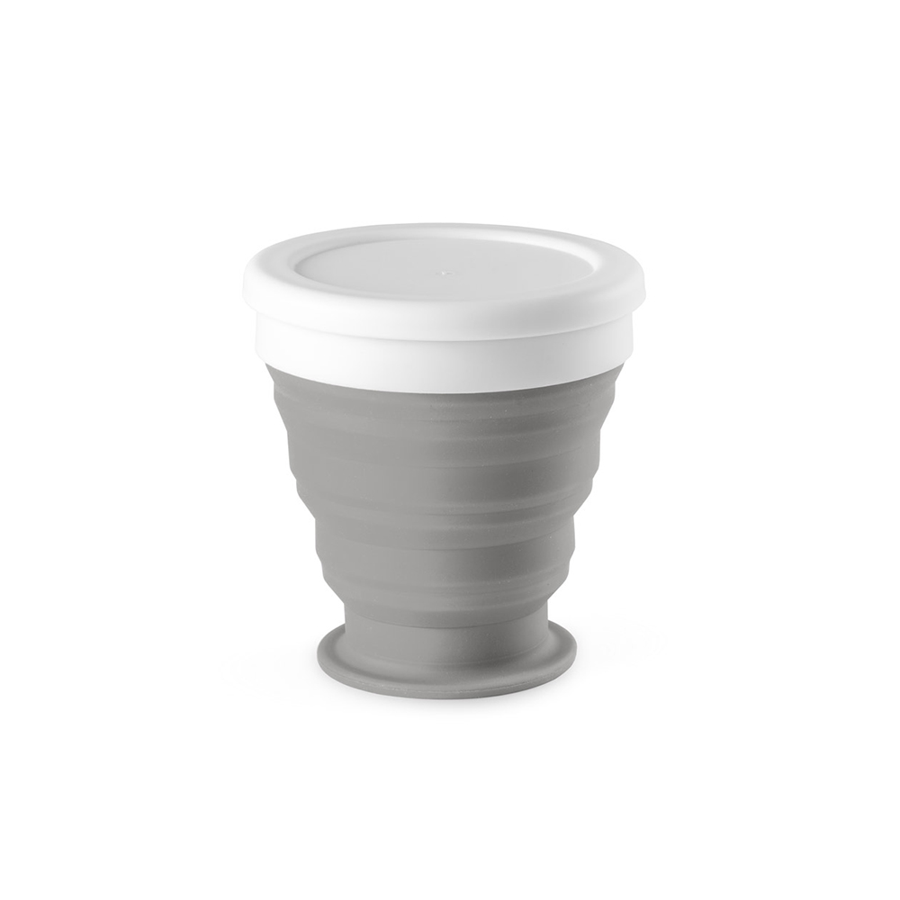 Travel cup Astrada, collapsible, 250 ml, light gray