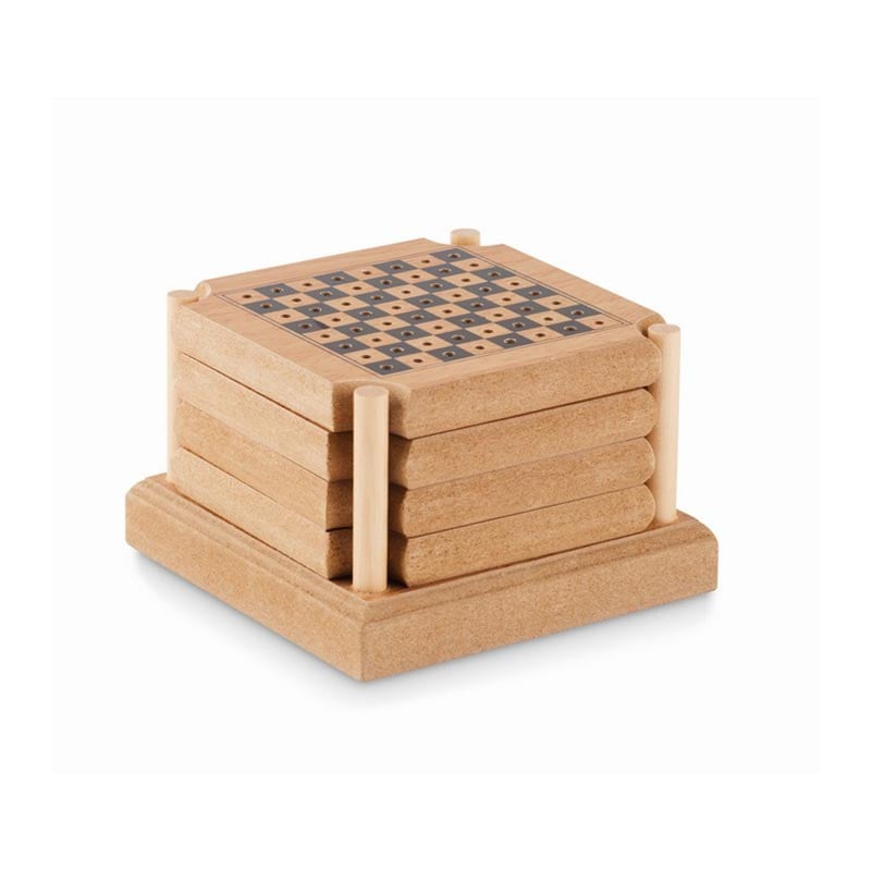 More Than Gifts Coasters Coastgame, cork and MDF, with 4 games
