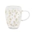 Double-wall mug More Than Gifts Snostro, snowflakes, borosilicate glass, 350 ml
