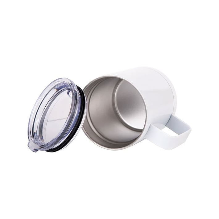 BESTSUB Термочаша, с капак, инокс, 360 ml, бяла