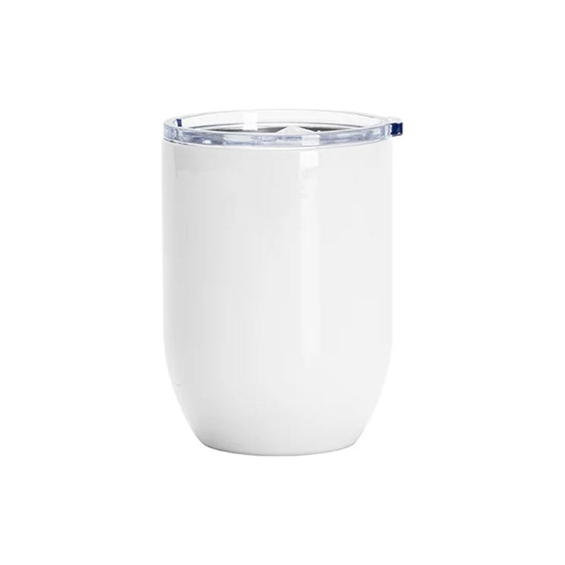 BESTSUB Stainless Steel Wine Cup with Lid, 450 ml, white