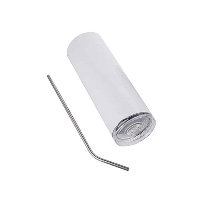 BESTSUB Чаша за път, със сламка, 600 ml, бяла