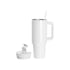 BESTSUB Чаша, с дръжка, сламка и капак, 1200 ml, бяла