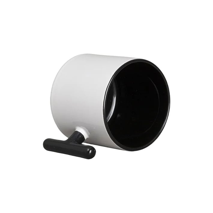 BESTSUB Чаша, керамична, с Т-образна дръжка, 270 ml, бяло-черна