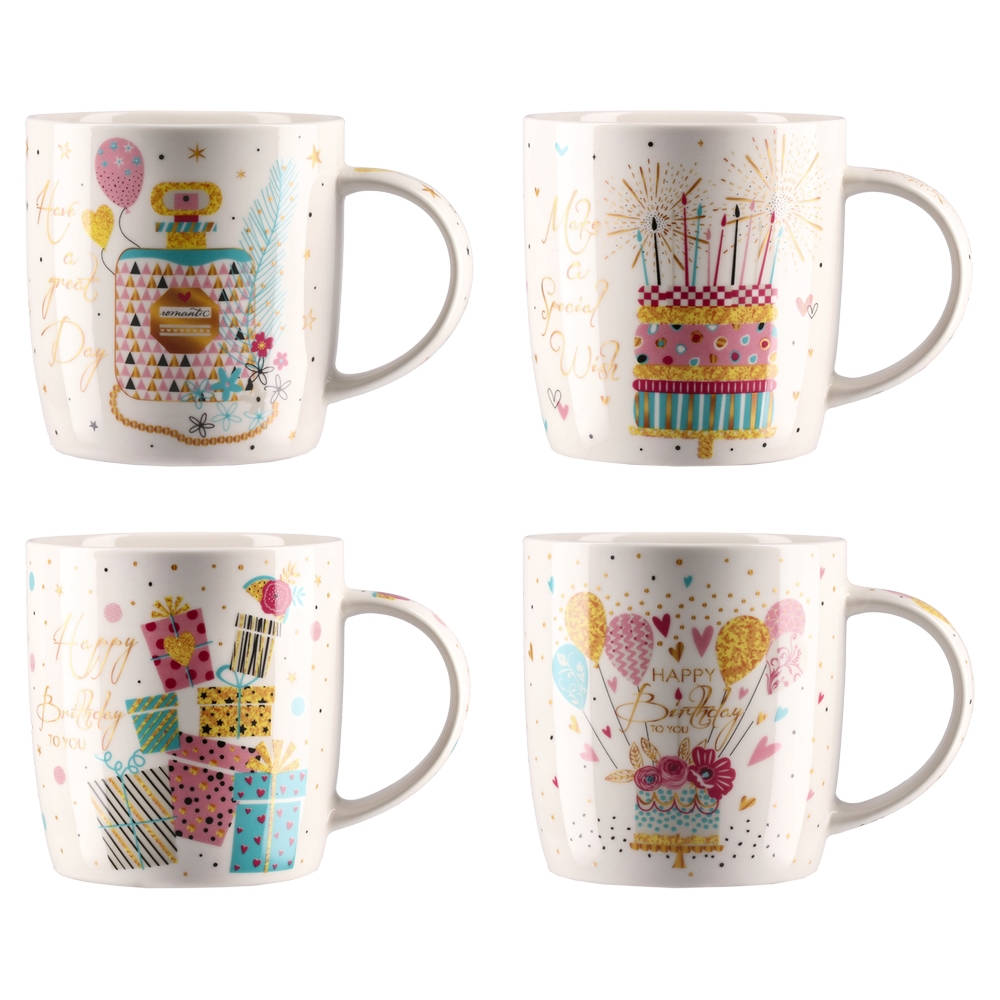 Чаша Takk Becky, рожден ден, керамична, в кутия, асорти