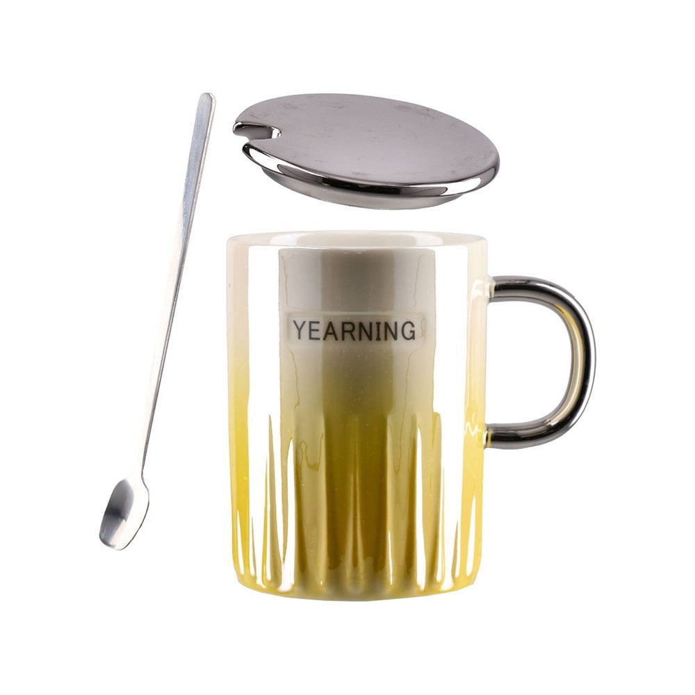 Takk Moka Mug, Yearling beer, ceramic, with lid and spoon