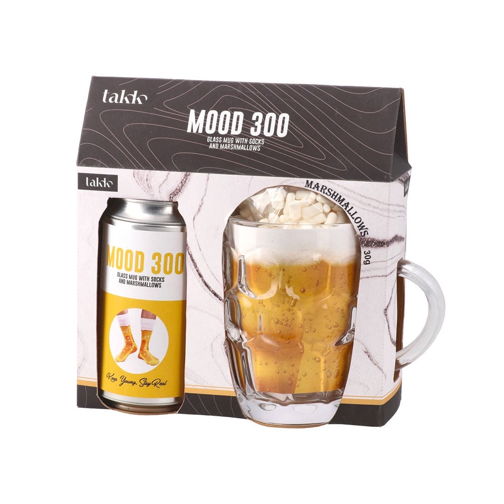 TAKK MOOD 300 K-T MUG WITH MARSHMALLOWS AND Socks BEER