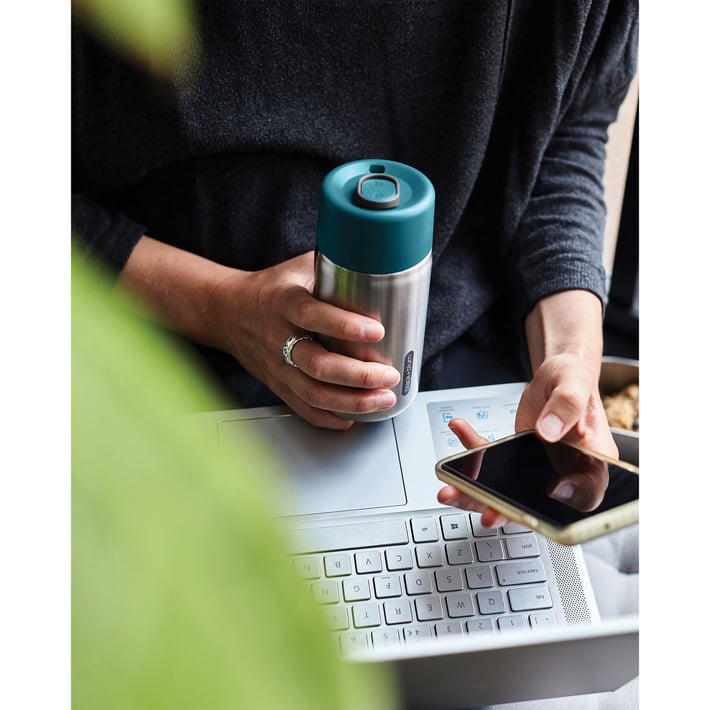Thermal mug Black+Blum, lockable, 340 ml, turquoise