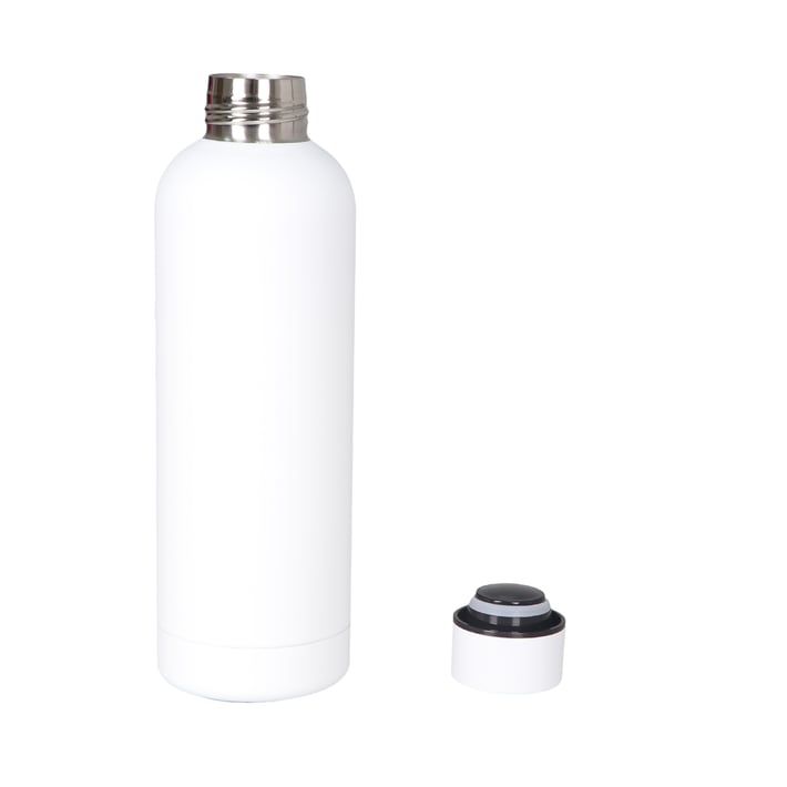 Office 1 Бутилка Top, метална, 6.5 х 24 cm, бяла, 500 ml