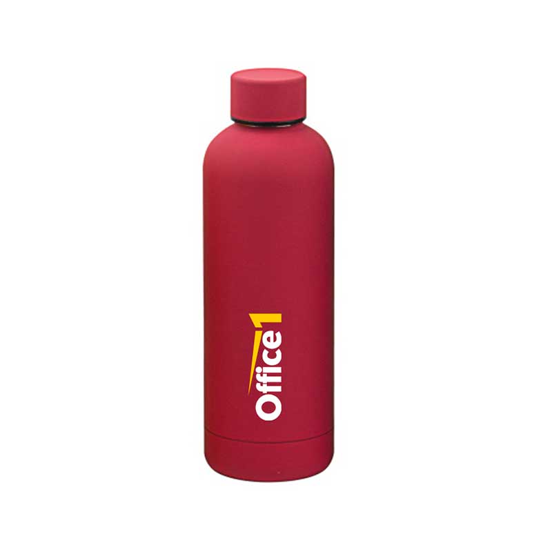 Office 1 Promotional bottle, metal, 6.5 x 24 cm, 500 ml, red