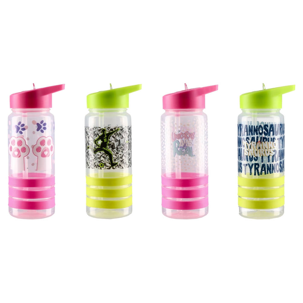 Бутилка Takk Refresh Trend, със сламка, асорти, 1 брой