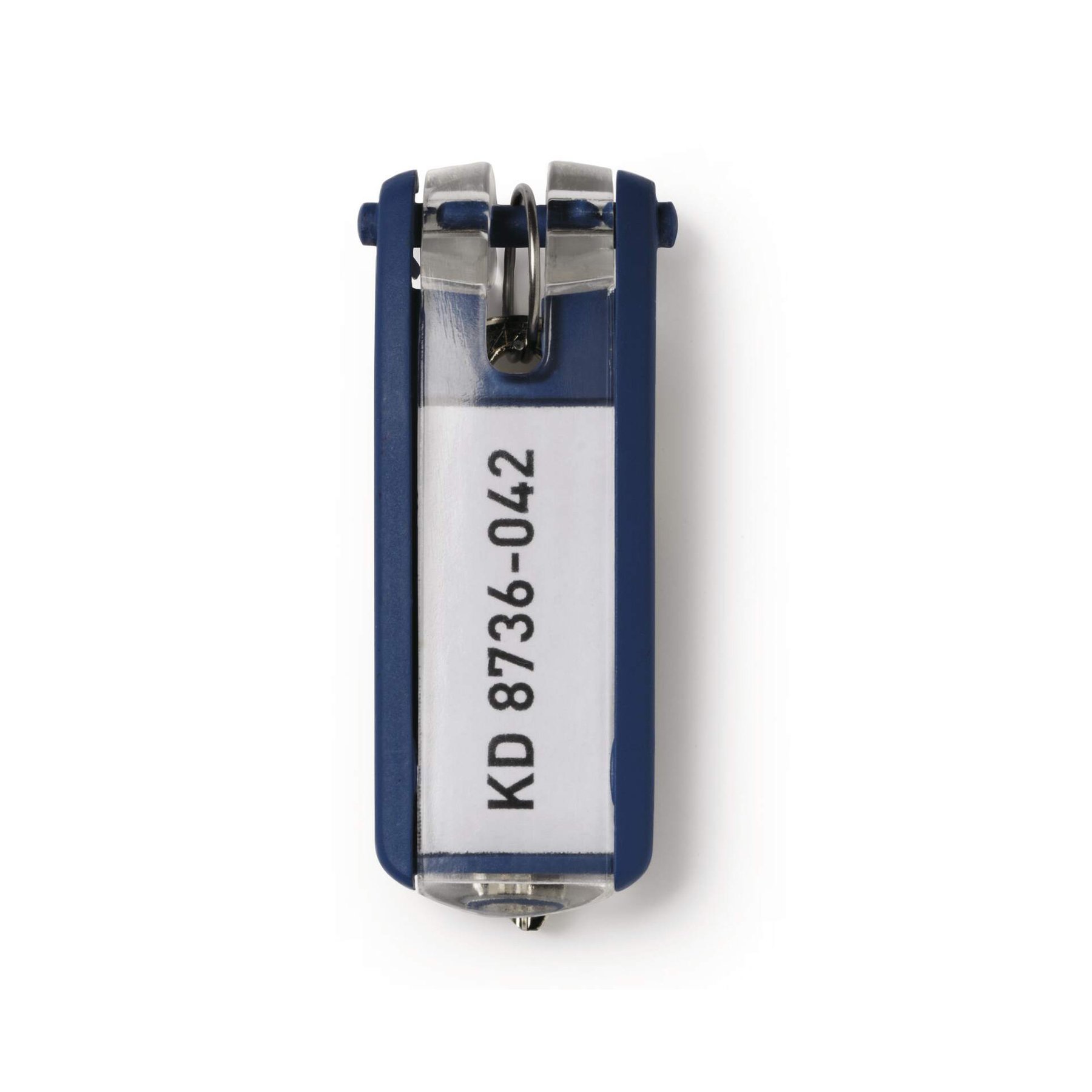Durable Key tags, spare, with label, 6 pcs, dark blue