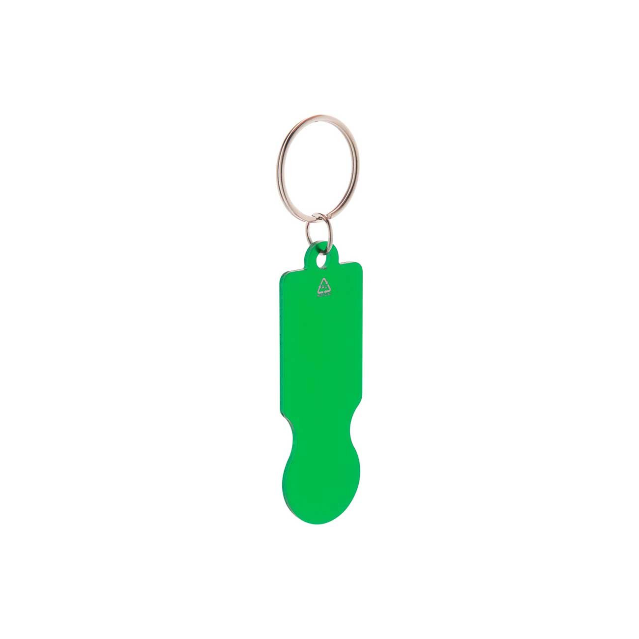 Cool Keychain Ralucart, aluminum, 69 x 23 x 2 mm, green