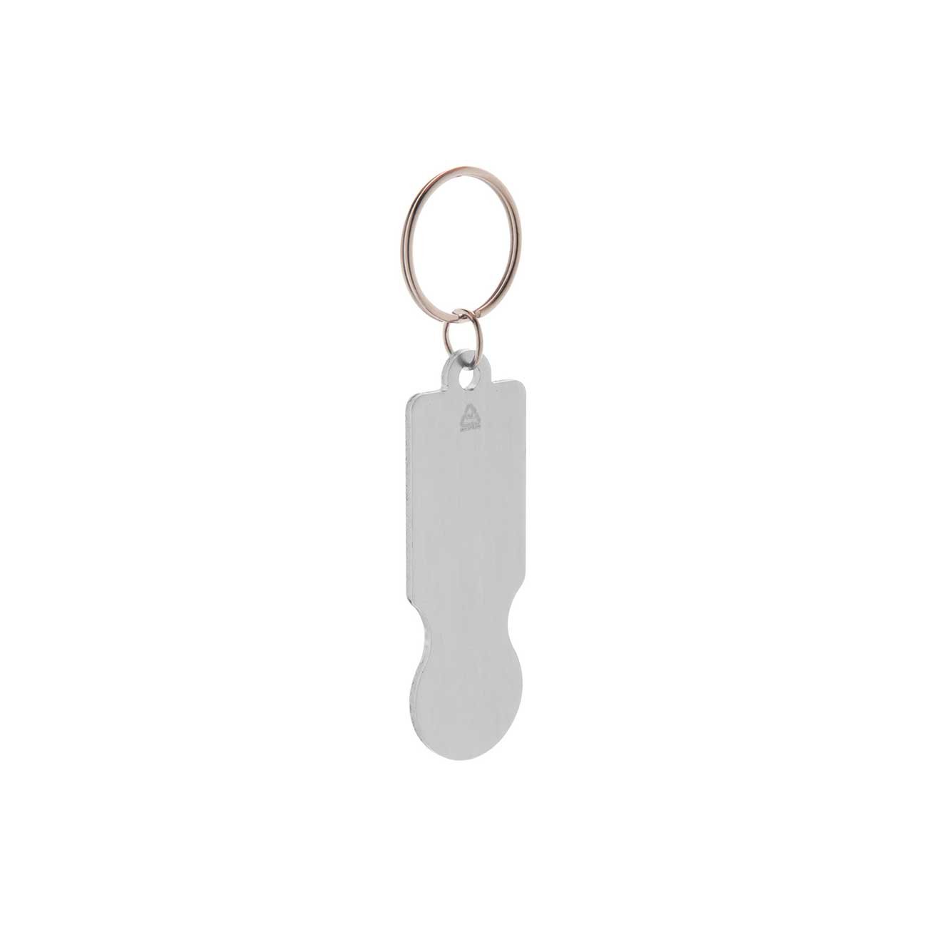 Cool Keyring Ralucart, aluminum, 69 x 23 x 2 mm, silver