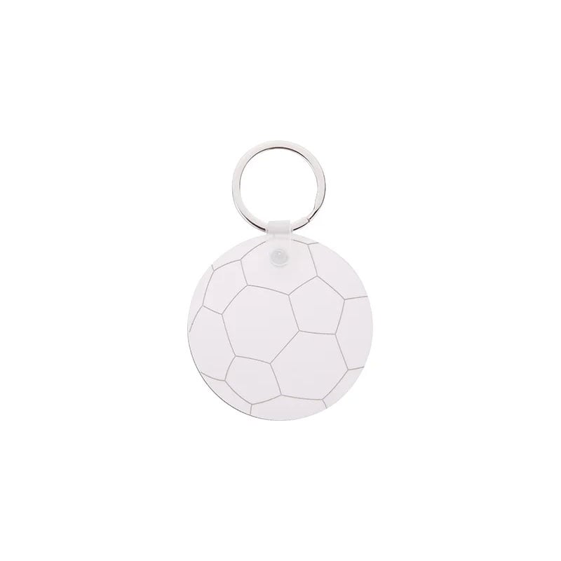 BESTSUB Football Keychain, hardboard, 5.5 cm, white