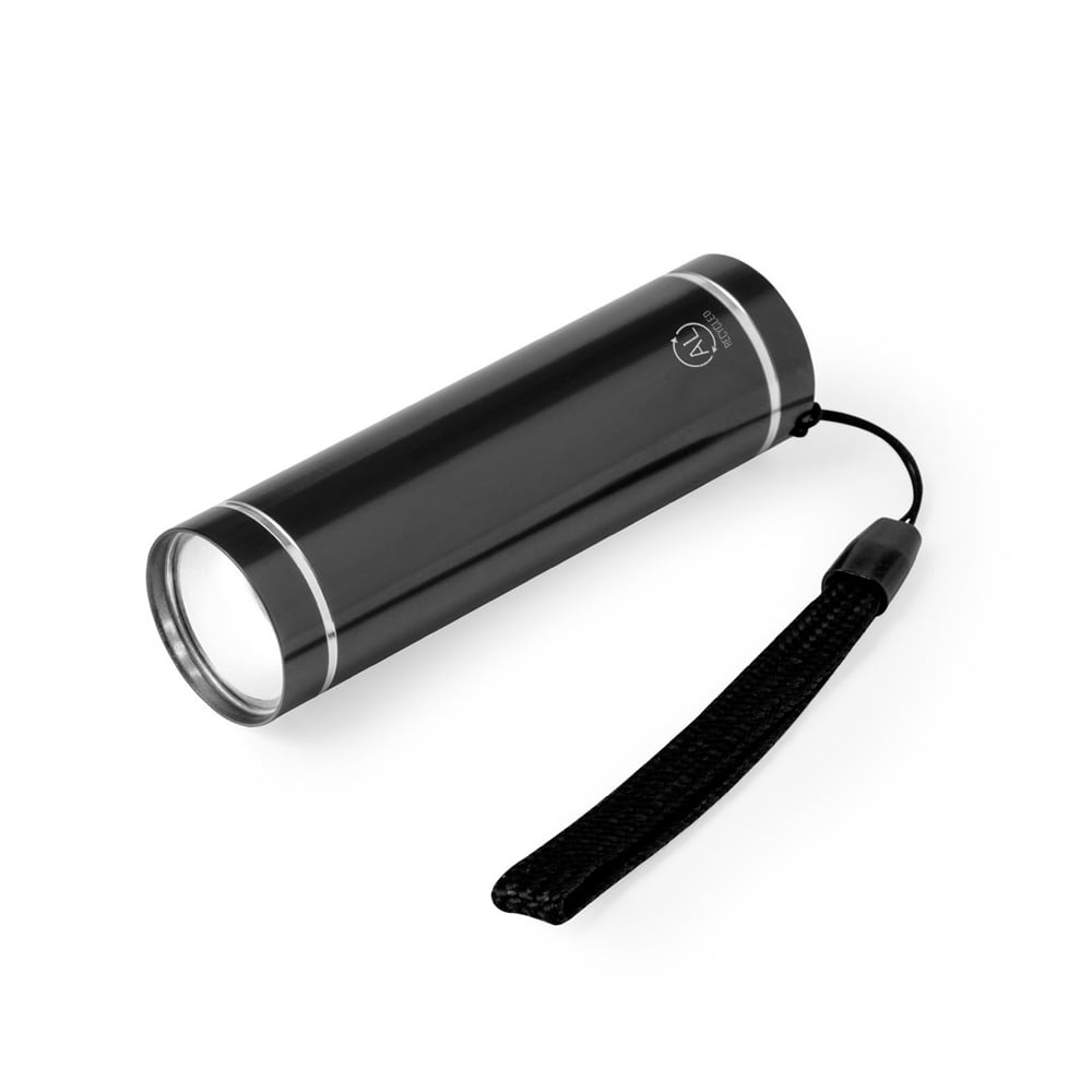 Flashy Flashlight, recycled aluminium, black