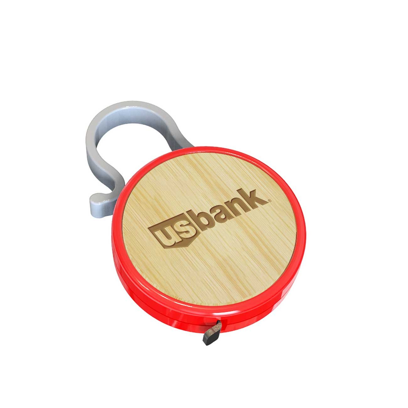 Tape Measure Meter, bamboo, 1 m, red