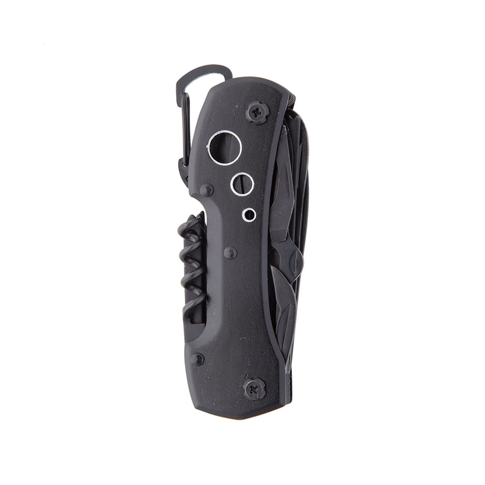 Cool Pocket knife Galloway, with 13 functions, with carabiner, stainless steel
