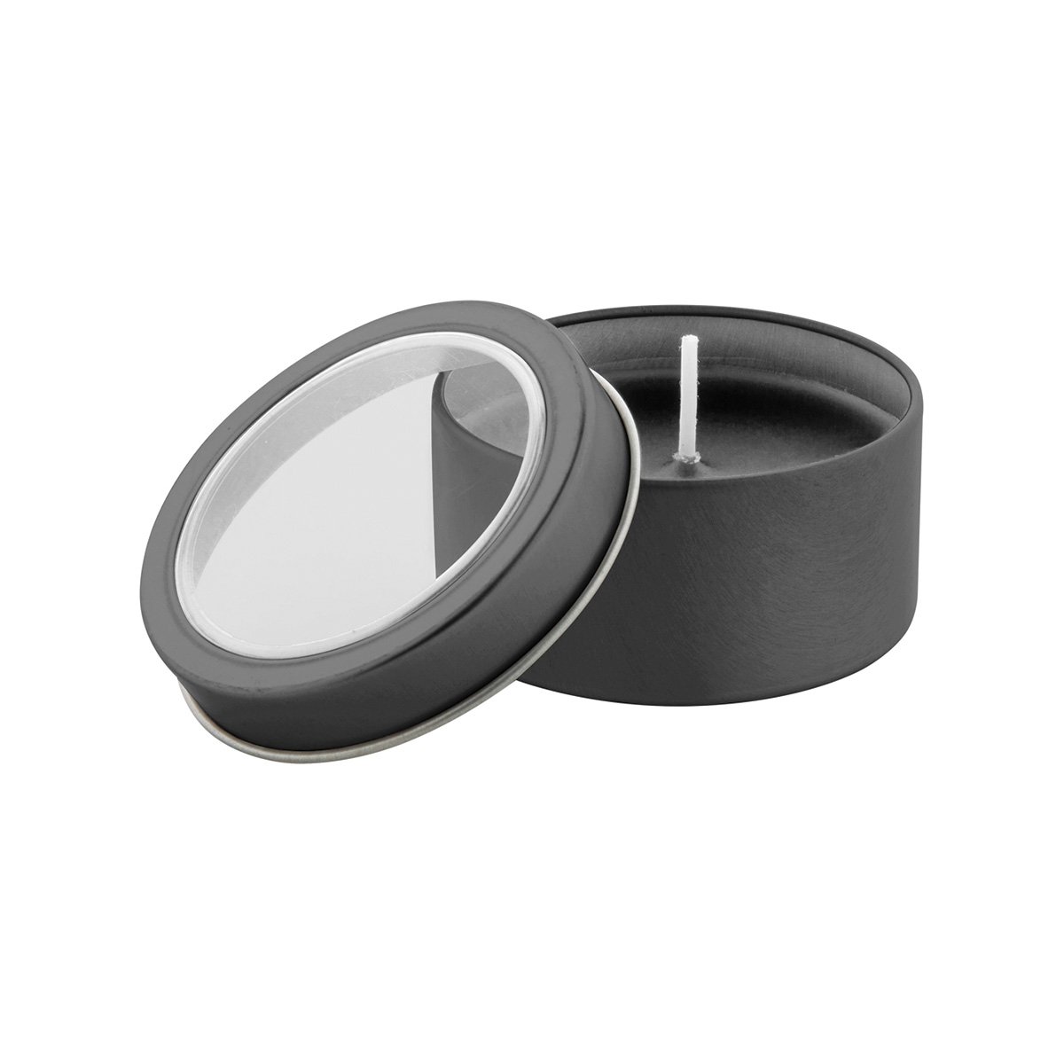 Cool Candle Sioko, in metal box, 6 x 3.2 cm, black