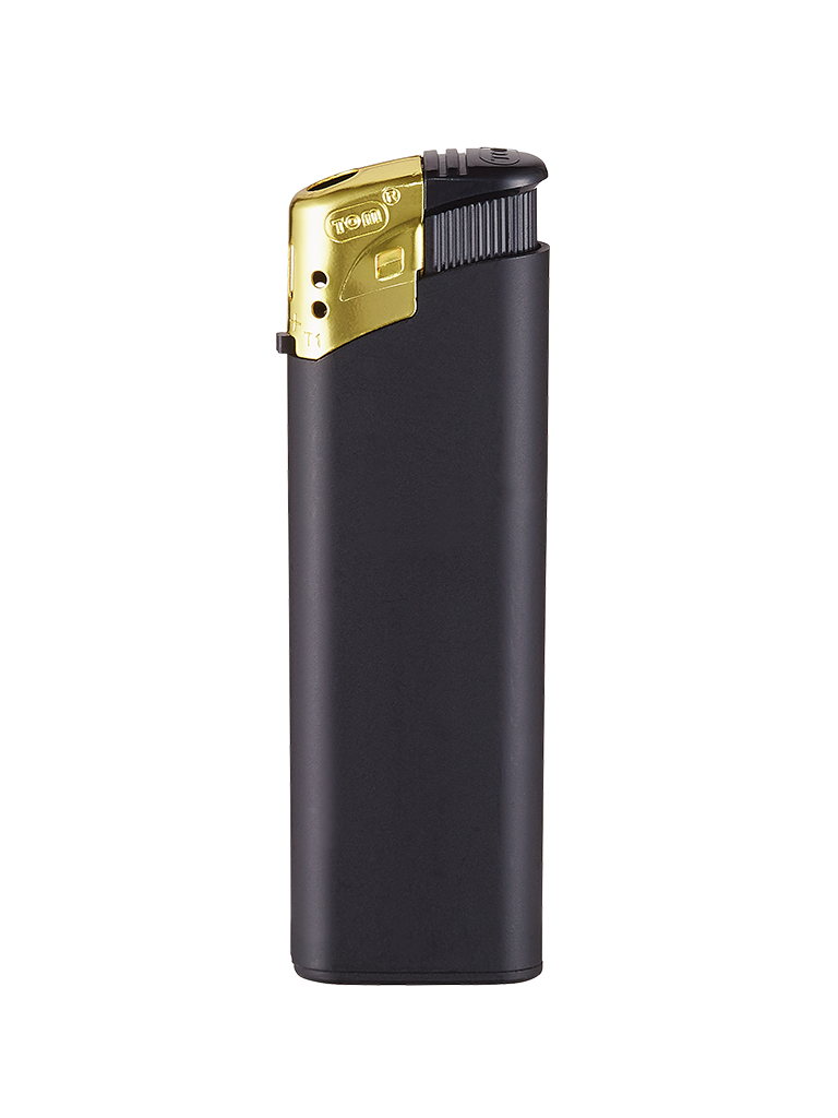 Tom Lighter EB-15/76, plastic, black-gold, 50 pcs