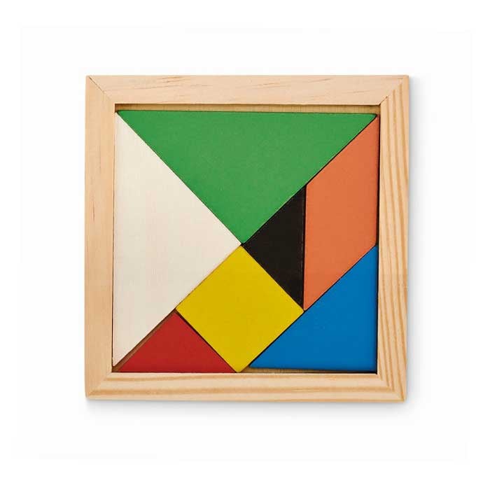 Tangram puzzle, colored, 7 pieces