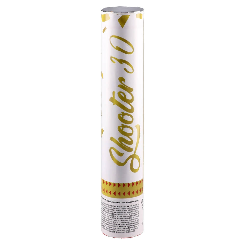 Festa Party Popper Confetti Cannon, 30 cm, gold
