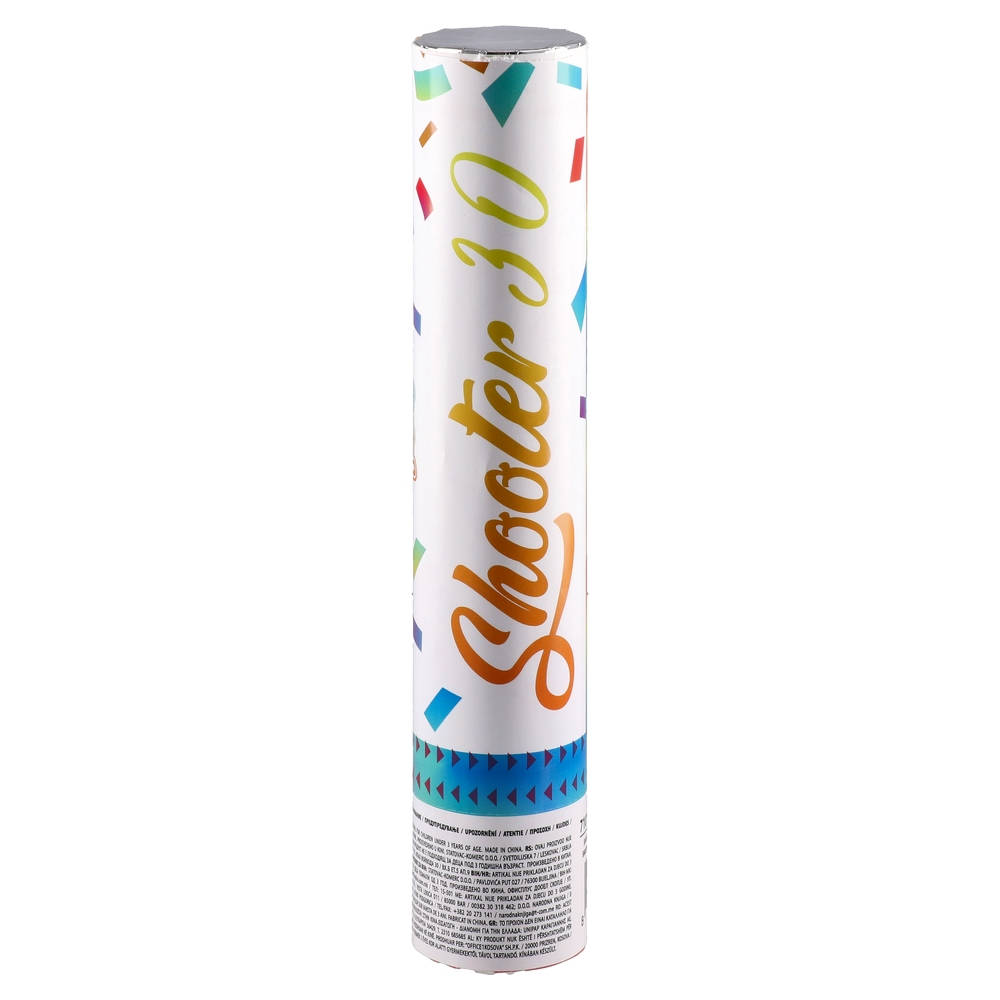 Festa Party Popper Confetti Cannon, 30 cm, multicolour