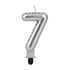 Свещ за торта Festa, цифра 7, сребриста