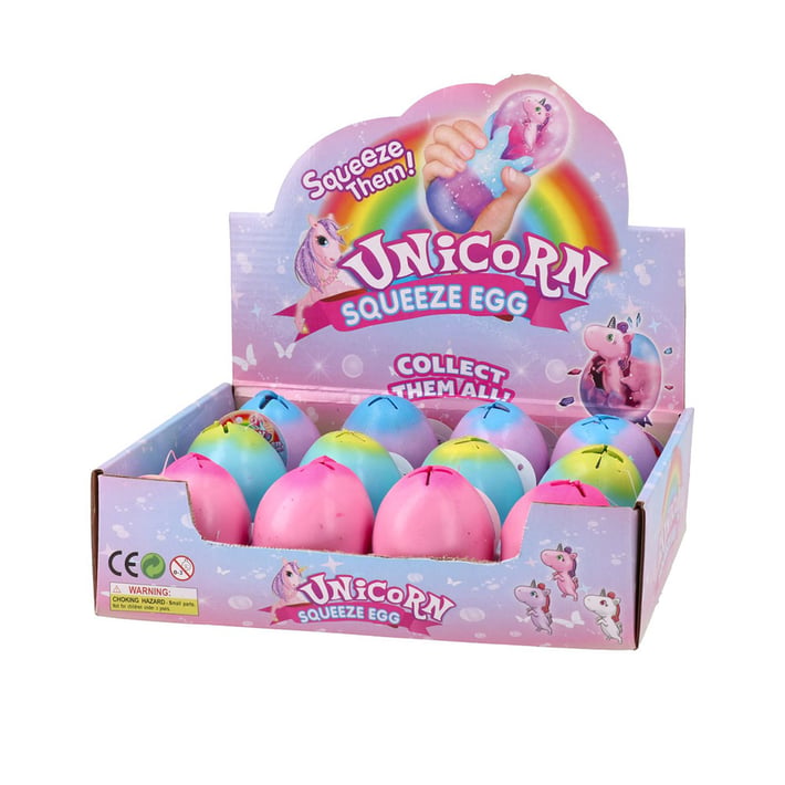 Ozzo Anti-Stress Egg, unicorn, soft, assorted, 1 pc