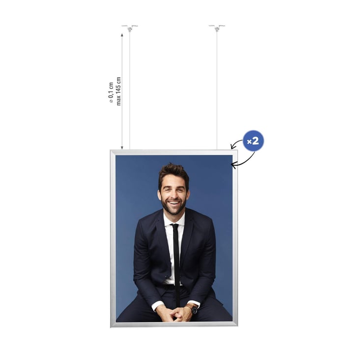 Snap frame, B1, double-sided, 707 x 1000 mm